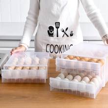 Caixa de armazenamento para ovos, doméstica, 30/60, geladeira, cozinha, camada dupla, suporte para ovos, cuidados, tipo gaveta, caixa de armazenamento 2024 - compre barato