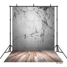 Broken Cement Wall Wooden Floor Photo Backgrounds Vinyl Backdrop for Baby Children Portrait Toy Pet Photoshoot Photography Props 2024 - buy cheap