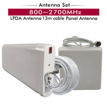 Antena lpda para exterior + antena interior + 13 metros de cabos brancos conjunto de acessórios para 800 ~ 2700mhz 2g 3g 4g repetidor de sinal móvel 2024 - compre barato