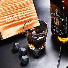 Piedras naturales para whisky, bolsa de madera con Clip para hielo, para Bar, regalo 2024 - compra barato