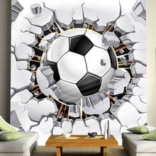 Cool! Football Photo Mural Custom Any Size 3D Boys Kids'Room Sofa Seamless Murals Wallpaper Rolls TV Background Wall Home Decor 2024 - buy cheap