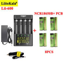 8pcs LiitoKala NCR18650B 3400mAh Rechargeable batteries with Lii-600 Battery Charger for 3.7V Li-ion 18650 21700 26650 1.2V NiMH 2024 - buy cheap