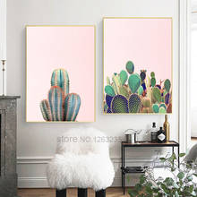 Póster de Cactus del norte de Europa, arte de pared, pintura en lienzo, Fondo de sala de estar, decoración del hogar, imagen colgante sin marco 2024 - compra barato