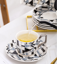 Gold Afternoon Tea Cup Saucer Set Coffee Cup Tea pot Set Tea Tray Bridesmaid Gift 2024 - buy cheap