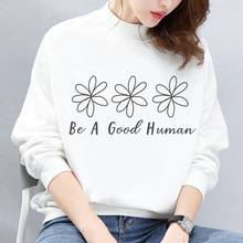 Casual Mix And Match 2019 New White Printed Picture Top Ladies Long Sleeve Autumn And Winter Hoodies 2024 - buy cheap