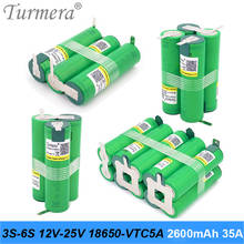 Turmera-batería personalizada para destornillador, 3S, 12V, 4S, 16,8 V, 5S, 21V, 6S, 25V, VTC5A, US18650VTC5A, 2600mAh, 35A 2024 - compra barato