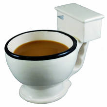 Новинка, керамическая Туалетная кружка для кофе с ручкой, 300 мл, креативная чашка для кофе, чая, молока, мороженого, забавные подарки 2024 - купить недорого