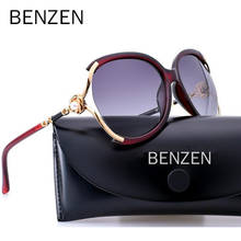 BENZEN поляризационные женские солнцезащитные очки, Роскошные Жемчужные женские солнцезащитные очки, высокое качество, винтажные женские очки с большой оправой, UV400 6677 2024 - купить недорого