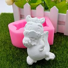 Molde de silicone dragão chinês diy para sabão 3d animal molde artesanal molde de cera de gesso decoração 2024 - compre barato