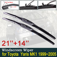 for Toyota Yaris 1999~2005 MK1 Car Wiper Blades Front Window Windscreen Wipers Blades Car Accessories 2000 2001 2002 2003 2004 2024 - buy cheap