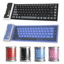 Teclado de silicone macio dobrável sem fio 87 teclas universal para telefone/pc/tablet 2024 - compre barato