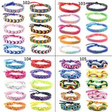 10Pcs Handmade Colorful Nepal Woven Friendship Bracelets Adjustable Mix Colors 2024 - buy cheap