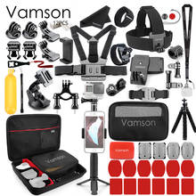 Vamson para Gopro Acessórios kit para go pro hero 7 6 5 4 para eken h9 para SJCAM para DJI OSMO câmera de ação para a xiaomi yi 4k VS62 2024 - compre barato