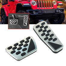 Gas and Brake Pedal Cover Auto Stainless Steel Foot Pedal Pad Kit Fit for Jeep Wrangler JL 2018-2019 Models 2024 - buy cheap