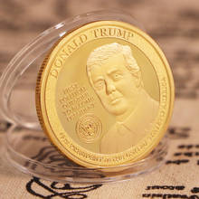United States 45th President Donald Trump 2020 Gold Plated Diamond Commemorative Coin Keep American Great Gifts 2024 - buy cheap