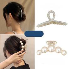 Pinzas para el pelo con perlas para mujer, accesorios gruesos para el cabello, pasador blanco coreano 2024 - compra barato