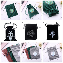 Six starburst pattern Crescent moon Constellation Velvet Moon Phase Goddess Tarot Storage Bag Package Jewelry Display Packing 2024 - buy cheap