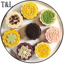 8pcs Hand Press Cookie Stamp Moon Cake Decor Mould Barrel Mooncake Mold 25g Pastry DIY Tool Mid-Autumn Festival 2024 - buy cheap