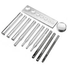 New 12pcs Snap Rivet Fastener Buttons Installation Tool Kit for Leather Crafts Hand Punch Tool Set DIY Material Accessories 2024 - buy cheap