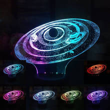 Sistema Solar led Planet 3D luz de noche colorida, lámpara de mesa acrílica, regalo de cumpleaños para niños, dormitorio del decoración del hogar, iluminación 2024 - compra barato