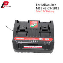 Carregador de substituição para milwaukee m18 14.4v 18v bateria de íon de lítio 48-59-1812,48-11-1811,48-11-1820,48-11-1822,48-11-11-1828,48-59-1850 2024 - compre barato