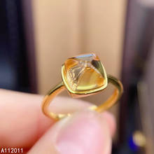 KJJEAXCMY fine jewelry 925 sterling silver gem natural Citrine gemstone new Female Lady girl woman crystal ring hot selling 2024 - buy cheap