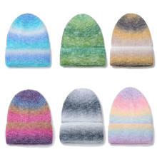 New Winter Print Wool Knit Fisherman Beanie Women Fashion Casual Hat Warm Female Soft Thicken Hedging Cap Slouchy Bonnet M012 2024 - buy cheap