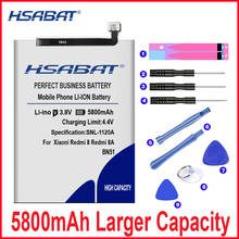 HSABAT 0 Cycle 5800mAh BN51 Battery for Xiaoni Redmi 8 Redmi 8A High Quality Mobile Phone Replacement Accumulator 2024 - buy cheap