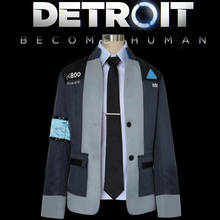 Juego Detroit: Ser Humano Connor Cosplay traje RK800 agente traje de Halloween uniformes para carnaval formales de los hombres abrigo + corbata de 2024 - compra barato