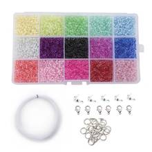 1 Box 15 Colors 3mm Czech Seed Spacer Beads Fashion DIY Mini Glass Beads Handmade Jewellery Fittings With Findings 2024 - buy cheap