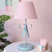 Nordic Bow-knot Pink Table Lamps Living Room Bedroom Modern Desk Lamp Girls Princess Bedside Led Stand Light Fixtures Home Decor 2024 - buy cheap