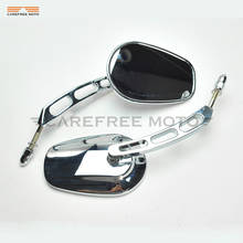 Chrome Motorcycle Mirror Moto Rear View Mirrors Hollow styling case for Harley Touring Road King Glide VRSCAW V-ROD 883 1200 2024 - buy cheap