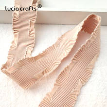 Lucia Crafts 5/6 ярдов швейная отделка полиэстер 25 мм лента для одежды Подушка кружева DIY ремесла T0511 2024 - купить недорого