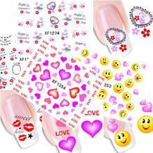 2019 декоративные Стикеры для дизайна ногтей, наклейка на ногти водная наклейка для лица, 24 шт, наклейки для рукоделия, наклейки с надписью "Happy Sweet Nail Art" 2024 - купить недорого