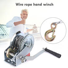 Mini Hand Winch Durable Practical Manual Winch Tool Equipment Wire Rope High Quality Hand Winch 800LBS 350kg length is about 8m 2024 - buy cheap