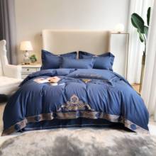 New 600TC Egyptian Cotton Bedding Sets Elegant Embroidery Duvet Cover Flat Sheets Pillowcase 2024 - buy cheap