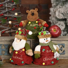 Рождественский Санта Снеговик Олень Дизайн яблоки сумка для хранения конфет Подарочная сумка вечерние рождественские украшения для дома 2024 - купить недорого