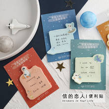 Rocket Alien Universe Memo Pad N Times Sticky Notes Escolar Papelaria School Supply Bookmark Label 2024 - buy cheap