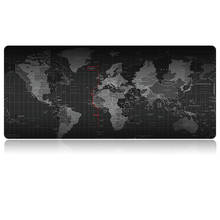 Mousepad com borda de borracha para o mapa mundi, apoio para mouse, teclado, para laptop, pc gamer, com bloqueio 2024 - compre barato