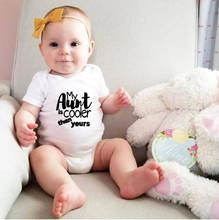 My Aunt Is Cooler Than Yours Summer Baby Funny Letter Print Bodysuit Infant Boys Girls Jumpsuit Newborn Cotton Cute Clothes 2024 - buy cheap