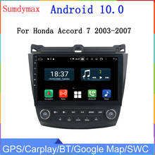 10.1 "android10 reprodutor dos multimédios do carro para honda accord 7 2003-2007 gps navigaiton unidade central audio estéreo rádio do carro carplay dsp 2024 - compre barato