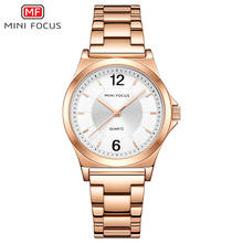 MINI FOCUS Women Business Watches Luxury Rose Gold Stainless Steel Quartz Watch Woman Ladies Fashion Waterproof Wristwatch 0308 2024 - buy cheap