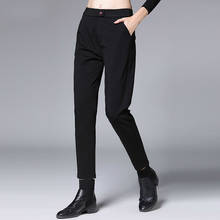 LANMREM 2020, черные штаны большого размера, женские повседневные весенние свободные штаны-шаровары с эластичной резинкой на талии, штаны PC053 2024 - купить недорого