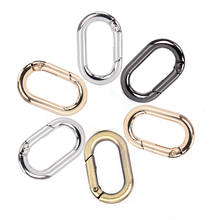 HOT! 5pcs Zinc Alloy Plated Gate Spring Oval Ring Buckle Outdoor Carabiner Purses Handbags Clips Round Push Trigger Snap Hooks 2024 - buy cheap