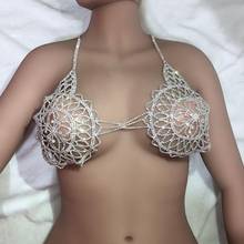 2020New sexy women's body jewelry waist chest chain Rhinestone round underwear fashion crystal T-String Belly Chain Jewelry 2024 - buy cheap