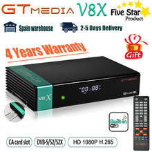 Original gtmedia v8x mesmo que gtmedia v8 nova v9 super v8 honra satélite decodificador DVB-S2 hd completo 1080p construído em wifi nenhum aplicativo 2024 - compre barato