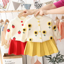 Traje para niña, vestido de flores para niño, suéter, vestido para niña, ropa para niño, traje para niño 2021 2024 - compra barato