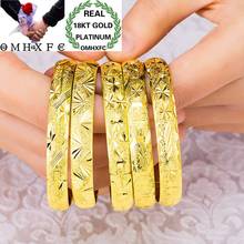 Omhxfc atacado europeu moda mulher menina festa de casamento presente estrelas cheio 18kt ouro pulseiras be01 2024 - compre barato