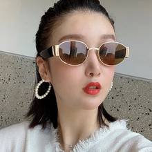 2021 Women ins Popular Vintage Round Sunglasses Brand Men New Luxury Women Oval Punk Glasses Fashion Eyewear Gafas de sol UV400 2024 - buy cheap