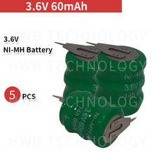 5 pcs/lot 3.6V 60mAh Ni-CD nickel cadmium battery data backup battery memory cell PLC industrial batteries Free Shipping 2024 - buy cheap